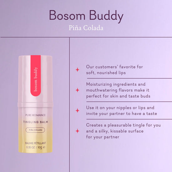 Bosom Buddy - Piña Colada
Tingling Lip & Nipple Balm