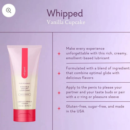 Whipped Creamy Kissable Lubricant - Vanilla Cupcake