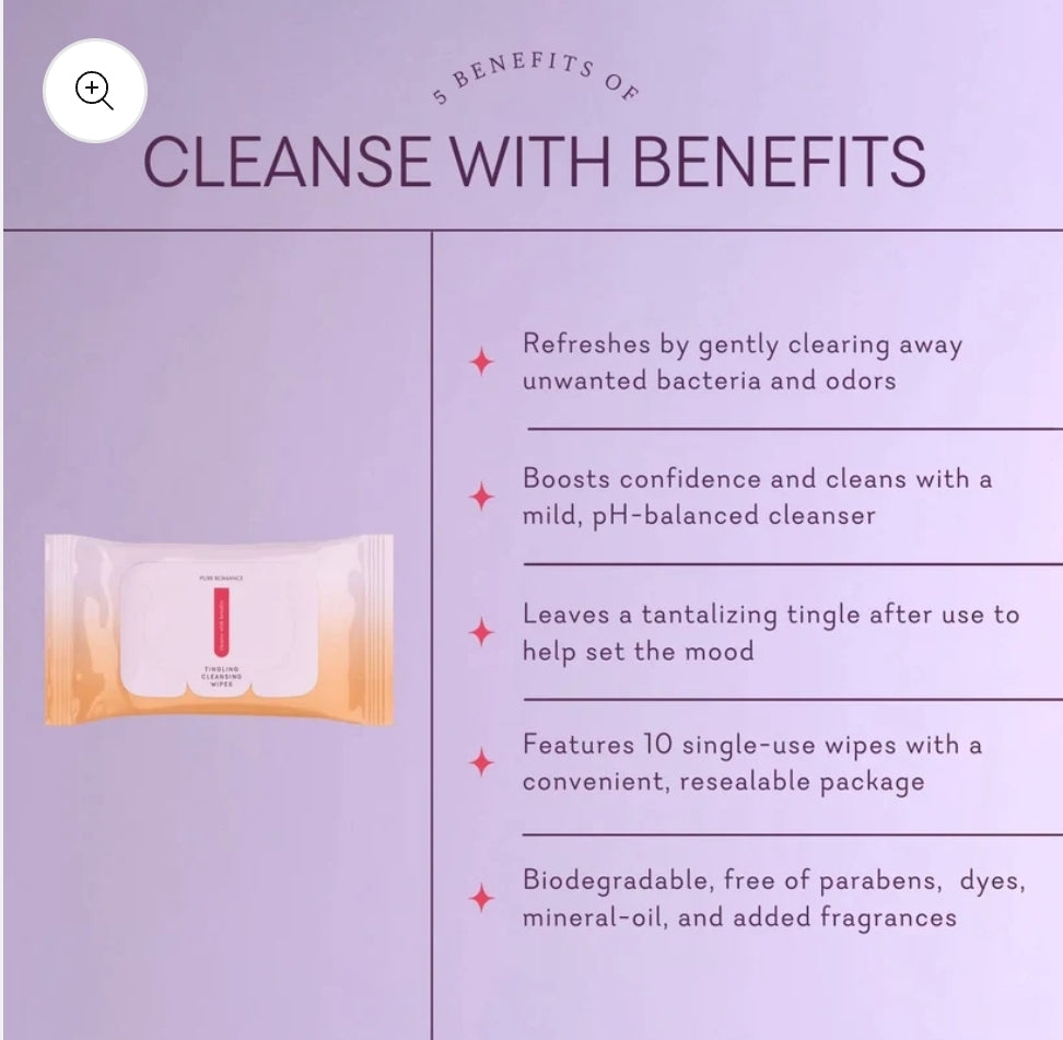 Cleanse with Benefits - Intimate Tingling Wipes