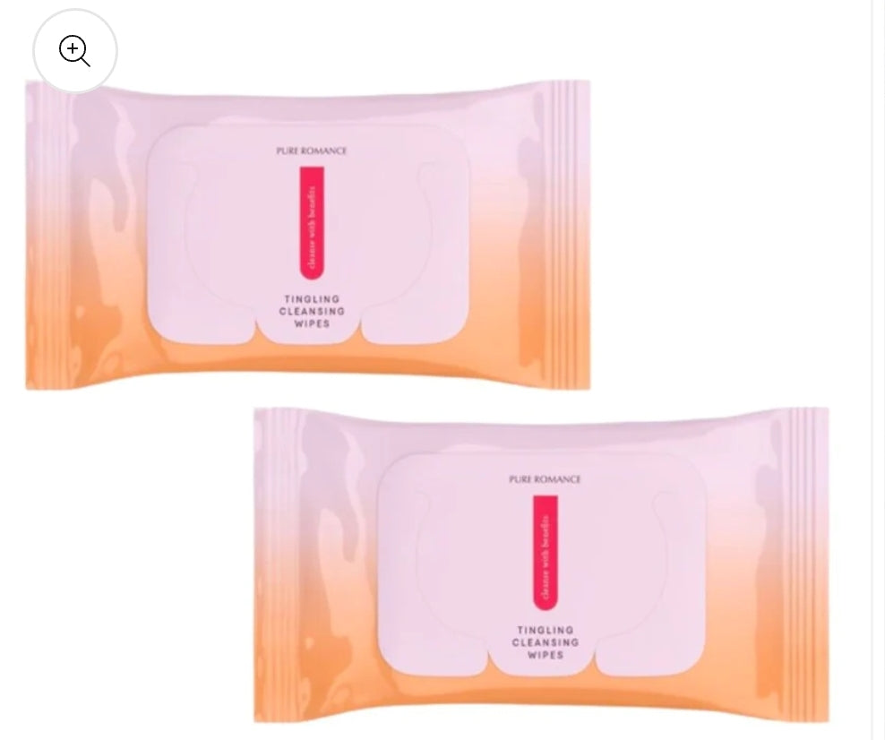 2 Pack Cleanse with Benefits - Intimate Tingling Wipes