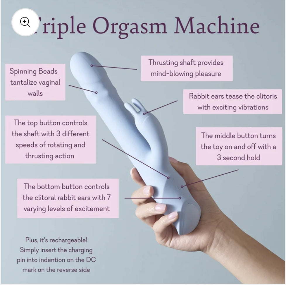 Triple Orgasm Machine “Tom” Thrusting Vibe